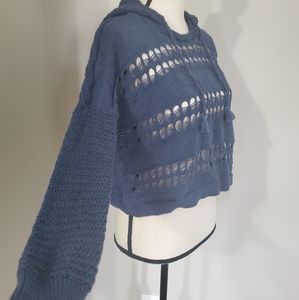 Victoria's Secret 100% cotton knitted hooded crop